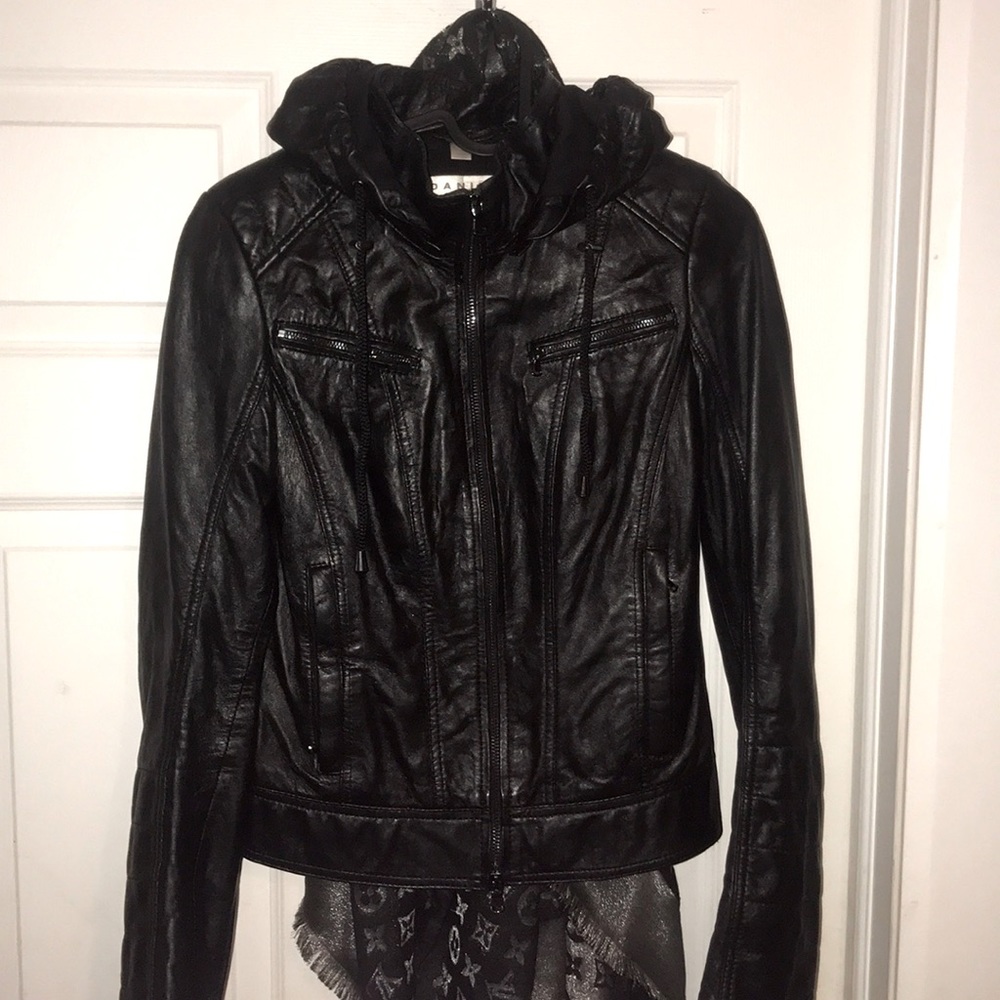 Danier Leather Jacket With Removable Hood